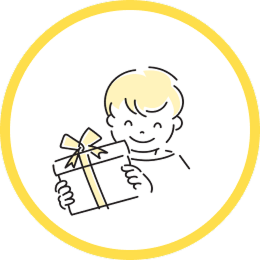 プレゼントを持っている子供
